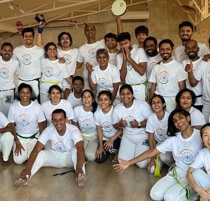 Our entire Capoeira family gathered for a photo at the Batizado. It's a powerful reminder of the connections we build through this art form.