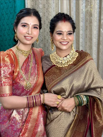 A happy, candid moment between the sisters.