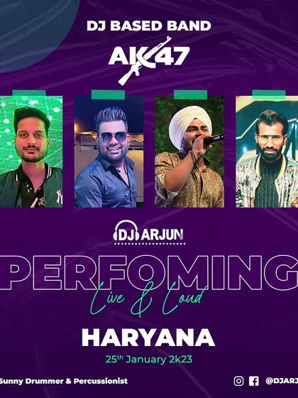 Performing in Haryana with the full AK47 band lineup. We tailor the performance to the event, ensuring a unique show every time.