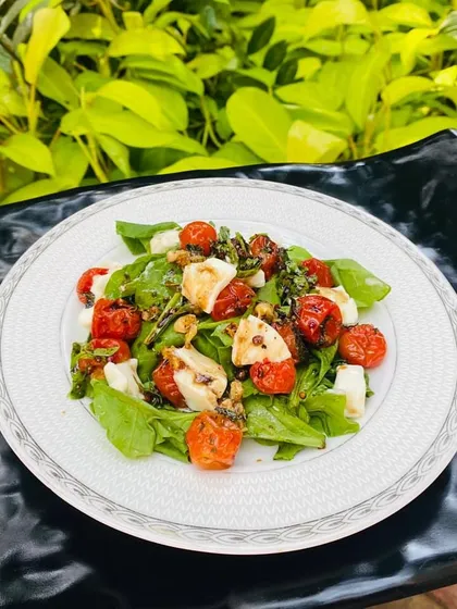 Only we can make a salad look this good. Our Chargrilled Cherry Tomato and Burrata Salad is a fresh and vibrant dish, perfect for a light yet satisfying meal.