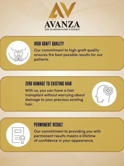 We are committed to high graft quality, which ensures the best possible results. Our technique causes zero damage to existing hair, and we provide a permanent result for a lifetime of confidence.