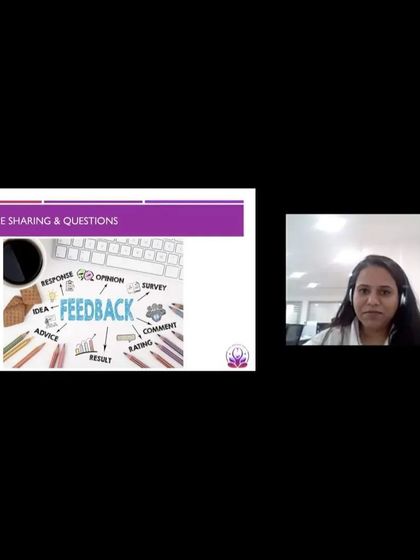 A screenshot showing a volunteer from our team sharing feedback and answering questions during a corporate wellness session. We ensure our programs are practical and supportive.