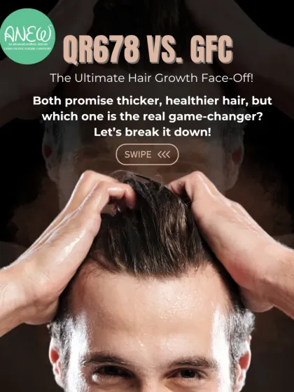 Wondering about the best non-surgical option for you? This guide breaks down two of my most popular treatments, QR678® and GFC, to help you understand which hair growth face-off is the right game-changer for your specific needs.