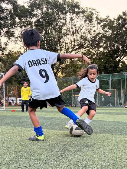 Fearless on the field. This moment captures the competitive spirit and confidence we nurture in our players. It's not just about drills; it's about applying skills with determination in real game situations.