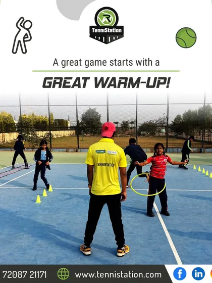 A great game starts with a great warm-up. Here, our coach leads young players through fun and engaging exercises to prepare their minds and bodies for the session.