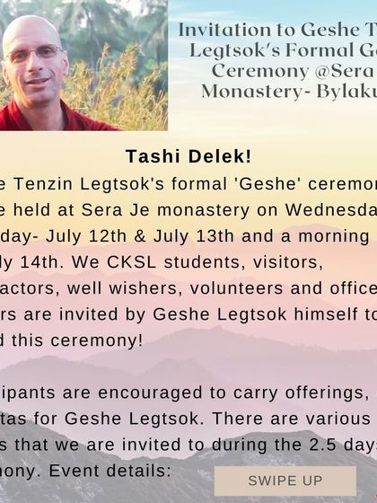 Choe Khor Sum Ling - Buddhist Pujas & Ceremonies Geshe Ceremony at Sera Jey Monastery photo 3