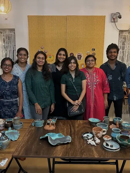Another happy group photo from a Chennai workshop. We end each session by celebrating the beautiful, unique pieces everyone has made.