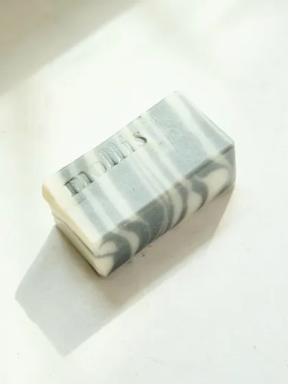 A breath of fresh air in soap form. This is my 'Minty Breeze' bar, with beautiful grey and white swirls.