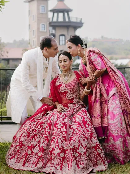 A touching family moment. I love being a part of these special memories and ensuring the bride looks her absolute best for her family portraits.