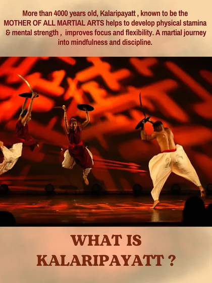 We teach Kalaripayattu, the mother of all martial arts. This powerful, 4000-year-old practice builds incredible physical stamina, focus, and mental strength for both kids and adults.