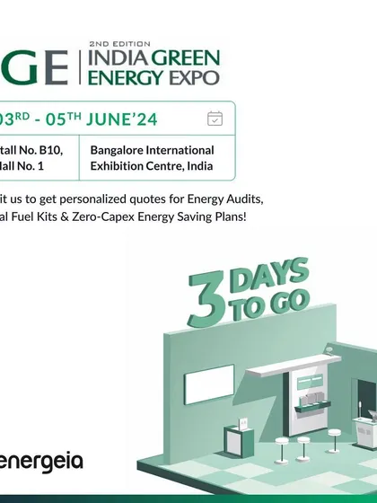 This is a special invitation to meet my team at the India Green Energy Expo in Bangalore. I will be showcasing my innovative energy efficiency services and offering personalized quotes for energy audits and dual fuel kits.