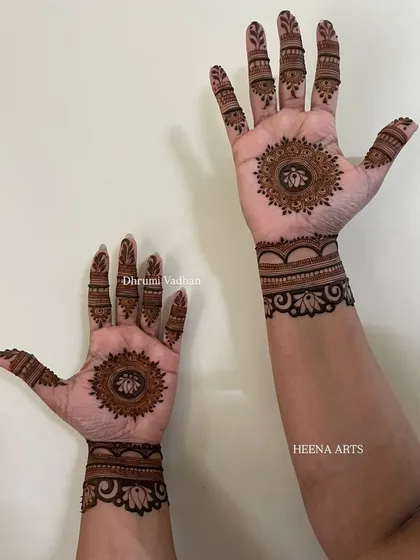 A simple yet stunning mandala design with lotus details, perfect for a guest who wants an elegant touch.