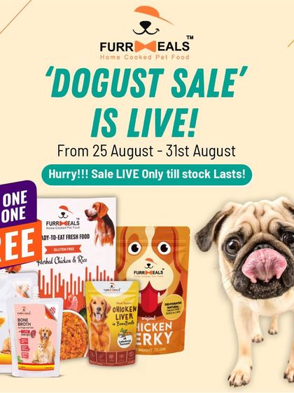 It's time for our 'Dogust Sale'. Celebrate with our exciting Buy One Get One Free offer on a select range of fresh meals, bone broth, and treats. Double the joy for your pup.