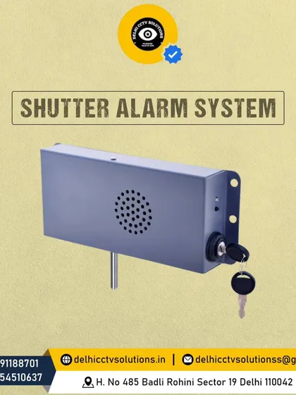 Protect your shop or warehouse with a shutter alarm system. This device triggers a loud alarm if there is any attempt to force open your shutter, providing a strong deterrent against break-ins.