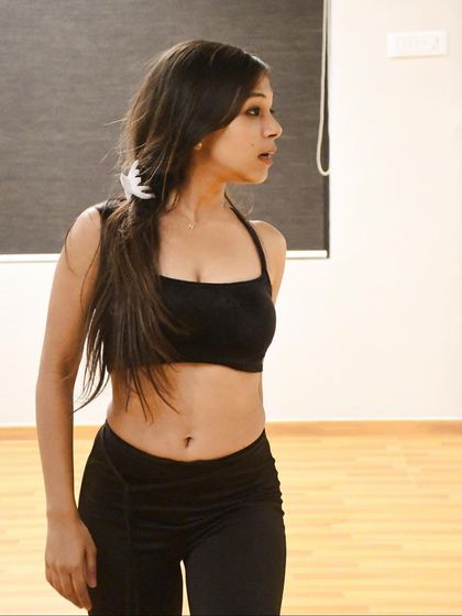 A candid shot from one of my classes in Bangalore. This captures the focus and intensity of learning a new piece of choreography.