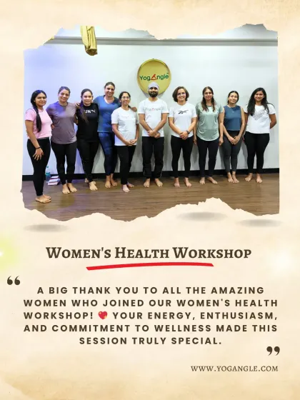 A group photo celebrating the wonderful energy of our Women's Health Workshop participants. We are grateful for the commitment to wellness shown by this amazing group of women.
