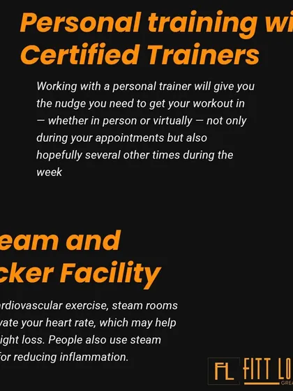 We offer resistance and strength training with certified trainers, along with facilities like steam and locker rooms to aid in recovery.