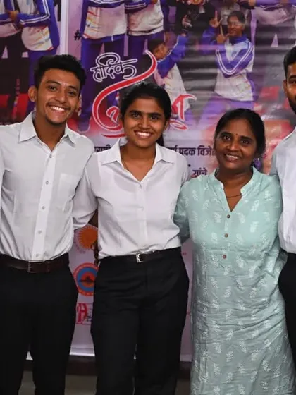 Our team of coaches and senior members at a felicitation event. We believe in leading by example and celebrating our collective achievements as a family.