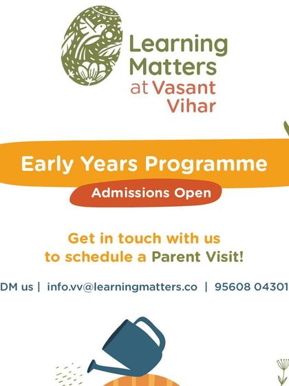 We are excited to announce we are coming soon to Vasant Vihar. Get in touch to schedule a parent visit and learn more about our Parent-Toddler, First Steps, and Early Years programs.
