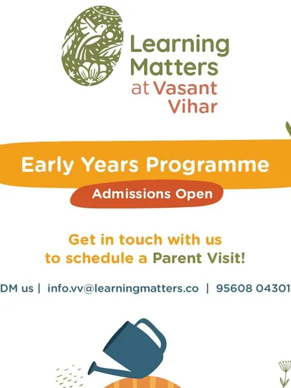 We are excited to announce we are coming soon to Vasant Vihar. Get in touch to schedule a parent visit and learn more about our Parent-Toddler, First Steps, and Early Years programs.