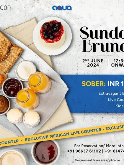 For those looking for a non-alcoholic indulgence, our Sober Sunday Brunch offers an extravagant buffet and live counters without the spirits.