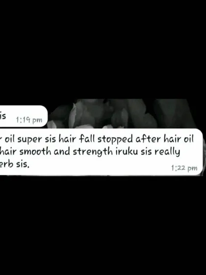 A repeat of a happy message. It's always great to hear that my oil has stopped hair fall and made hair feel smooth and strong.
