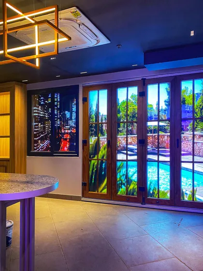 This is how we bring a brand's story to life. For the Weatherseal experience center, we designed interactive displays with dynamic backlighting to simulate real-life environments, allowing customers to visualize the products in context.
