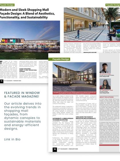 The full spread of our article in the magazine, where we delve into everything from dynamic canopies to sustainable materials.