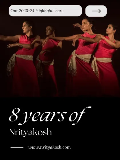 A recap of 2020-24, showcasing our shift to online education, the creation of the Nrityakosh Company, and our expansion across Bangalore, becoming one of South India's fastest-growing belly dance schools.