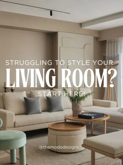 Struggling to style your living room? This series of images provides a step-by-step guide to help you get started on creating a beautiful and cohesive space.