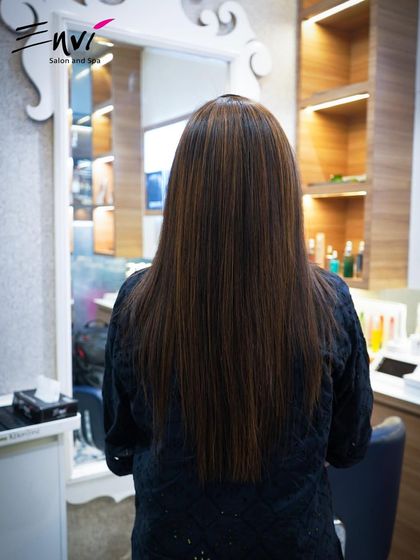 A look at our precision styling on long, straight hair with subtle highlights. Every cut is a fresh start, and we make sure it's a fabulous one.