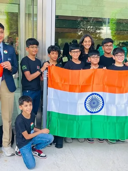 Our young innovators representing India at the Codeavour International Championship in Doha, Qatar. We are proud to see them compete on a global stage.
