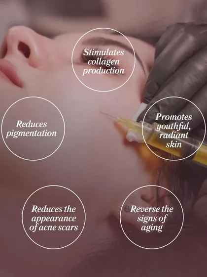 This is how we achieve that natural glow from within. Our PRP treatment uses your own plasma to stimulate collagen, reduce pigmentation and acne scars, and reverse the early signs of aging for youthful, radiant skin.