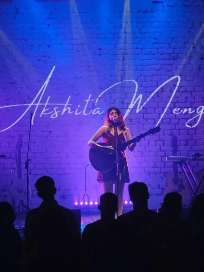 Another shot from my performance in Mumbai. The intimacy of a smaller venue allows for a deeper connection with everyone in the room.