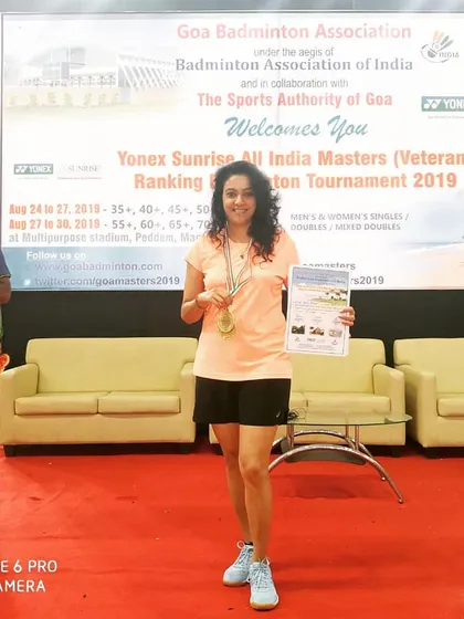 A proud moment for our academy as our student Mansi Goel poses with her medal and certificate. Her success at a national ranking tournament is a testament to our professional coaching.