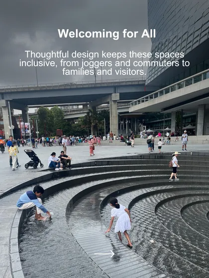 Our ultimate goal is to create spaces for people. This interactive water feature becomes a place of joy and community, demonstrating how thoughtful public design can be inclusive and welcoming for all, from families and children to daily commuters.