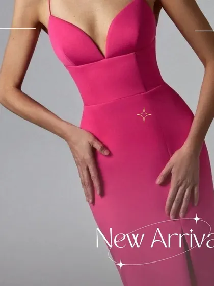 A close-up on the structured bodice of the Candy Pink dress. The precise seam work and sweetheart neckline are designed to flatter and provide support.