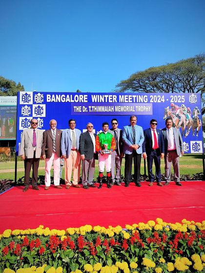 The Dr. T. Thimmaiah Memorial Trophy presentation.