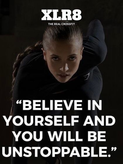 Believe in yourself and you will be unstoppable. A simple but powerful motivational message.