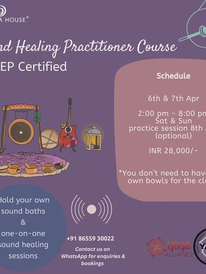 Become a certified Sound Healing Practitioner with our YACEP course. Learn to hold your own sound baths and one-on-one healing sessions using Himalayan singing bowls, gongs, and other instruments.
