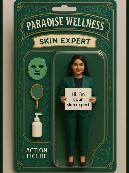 Meet your new skin BFF, the Paradise Wellness skin expert. I'm here to be your guide on your glow-up journey, because I believe skincare isn't just a service, it's a vibe.