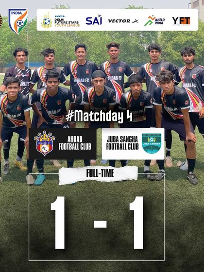 The result of Matchday 4 in the U-19 HCL Youth League, a tough 1-1 draw.