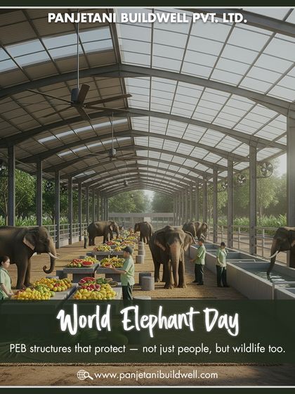 On World Elephant Day, we celebrate these gentle giants. Our PEB structures are versatile enough to provide safe and durable shelters not just for people, but for wildlife too.