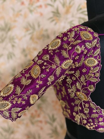 Amaira - Custom Bridal & Designer Blouses Artistry in Detail: Hand Embroidery photo 6