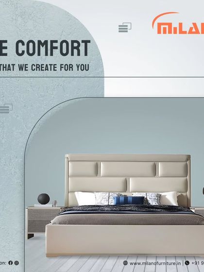 This is the comfort zone we create for you. This bed features a modern, paneled headboard and can be customized to be the centerpiece of your bedroom.