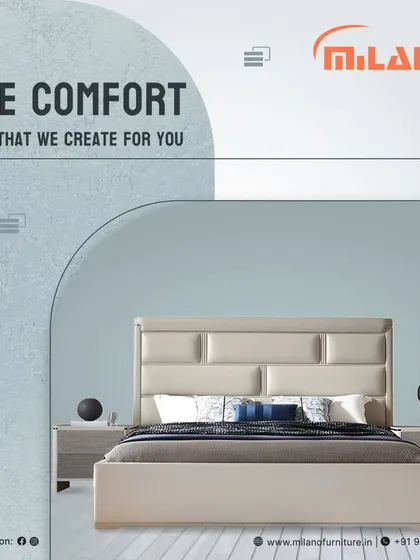 This is the comfort zone we create for you. This bed features a modern, paneled headboard and can be customized to be the centerpiece of your bedroom.