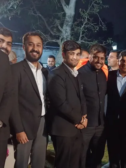 A group photo with the Hon'ble Law Minister. I am grateful for his efforts in bringing the Bikaner community together.