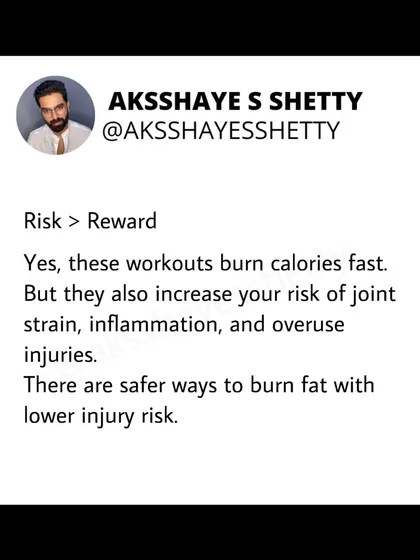 If you are obese, high-impact exercises like running and jumping carry a high risk of joint injury. I recommend starting with safer alternatives like walking and light weight training to build strength safely first.