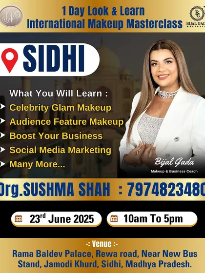 Sidhi, I am coming. My one-day look and learn masterclass is your opportunity to master celebrity glam looks and learn the business strategies you need to succeed as a makeup artist.