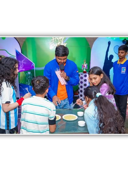 An anchor-led game that challenges kids' coordination and focus. These organized games are great for bringing all the guests together for some structured fun.